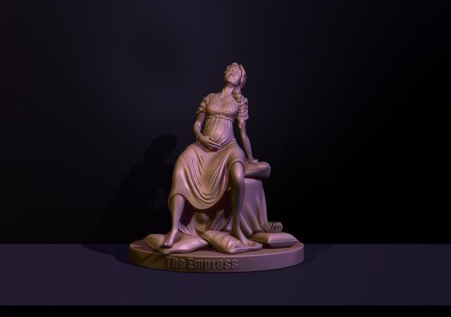 empress senior tarot arcana 3D 打印模型 .c4d .max .obj .3ds .fbx .stl .blend 