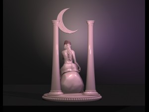 high priestess - senior arcana tarot 3D Baskı Modeli