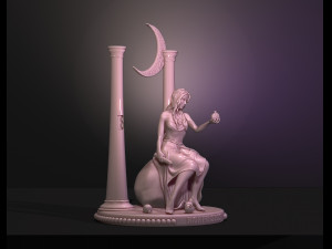high priestess - senior arcana tarot 3D Baskı Modeli