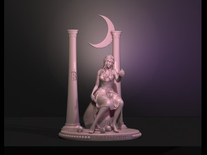 high priestess - senior arcana tarot 3D Baskı Modeli
