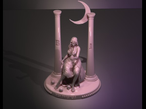 high priestess - senior arcana tarot 3D Baskı Modeli