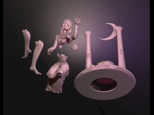 high priestess - senior arcana tarot 3D Baskı Modeli