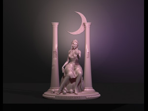 high priestess - senior arcana tarot 3D Baskı Modeli