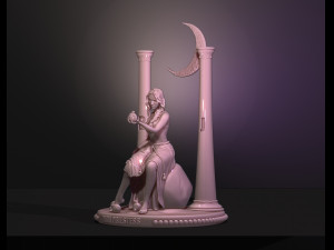 high priestess - senior arcana tarot 3D Baskı Modeli