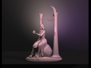 high priestess - senior arcana tarot 3D Baskı Modeli