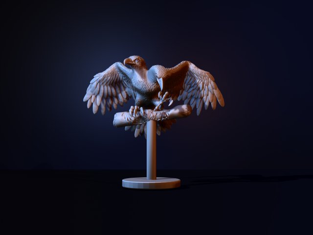 Double-headed eagle 3D प्रिंट मॉडल .c4d .max .obj .3ds .fbx .stl .blend 