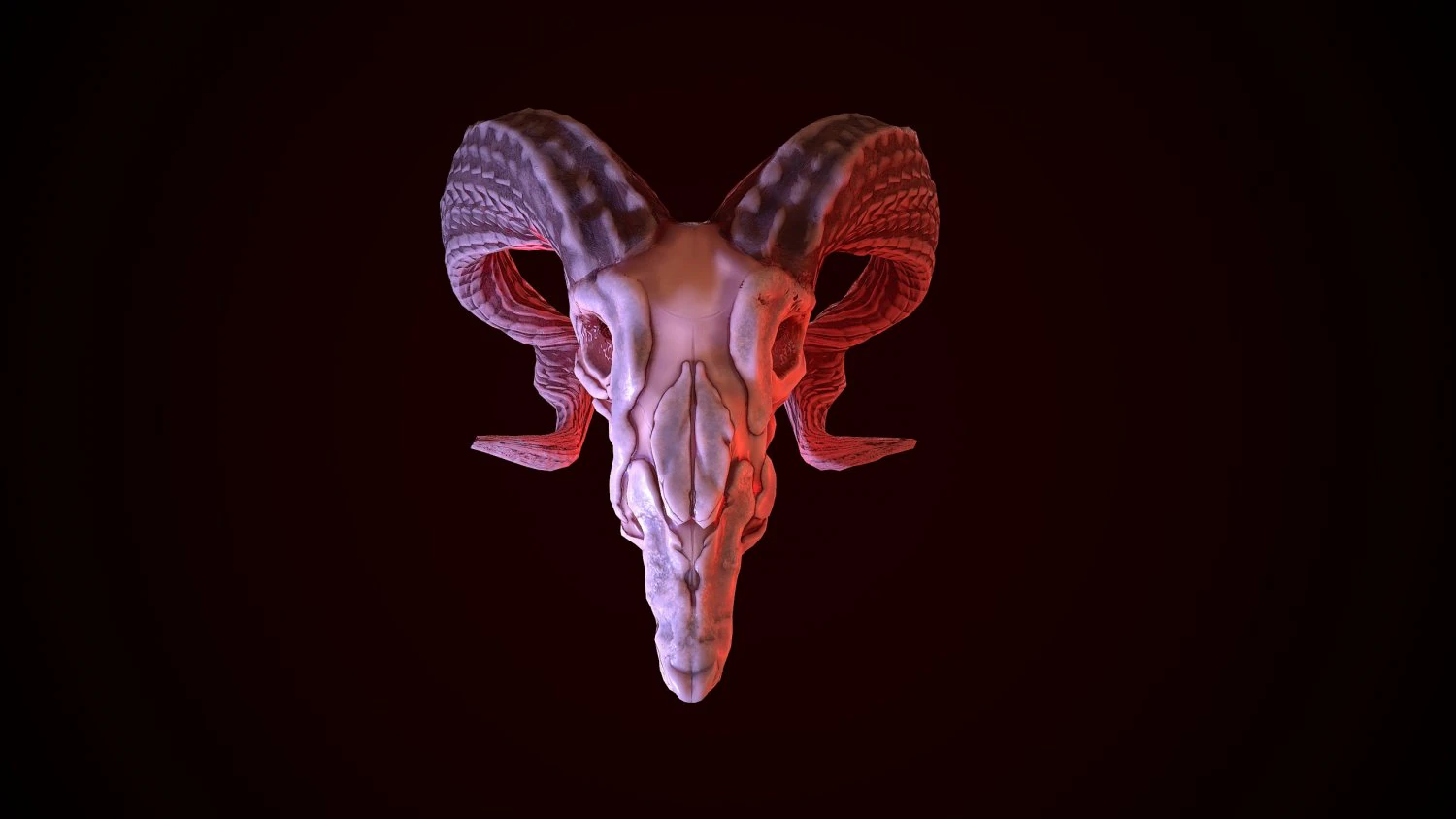 gameready goat skull low-poly 3D Model .c4d .max .obj .3ds .fbx .stl .blend 