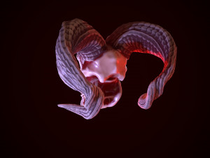 gameready goat skull low-poly Modelo 3D