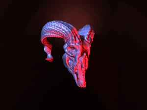 Printready goat skull 3d print model 3D Print Model