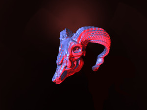 Printready goat skull 3d print model 3D 프린트 모델