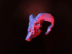 Printready goat skull 3d print model 3D Print Model
