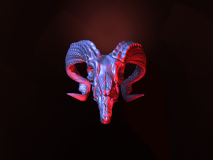 Printready goat skull 3d print model 3D 打印模型