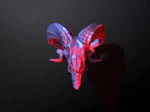 Printready goat skull 3d print model 3D Print Model