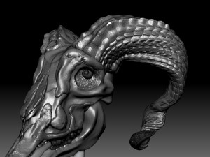Printready goat skull 3d print model 3D 프린트 모델