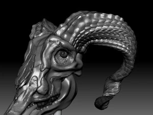 Printready goat skull 3d print model 3D Print Model