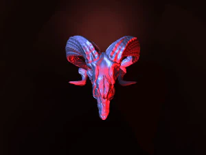 Printready goat skull 3d print model 3D Print Model