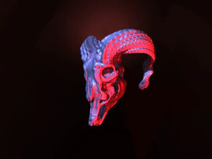 Printready goat skull 3d print model 3D Print Model