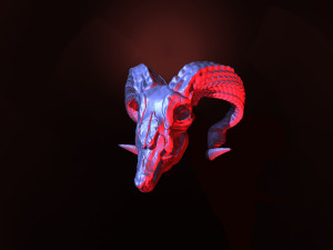 Printready goat skull 3d print model 3D 프린트 모델