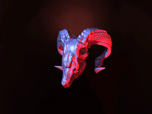 Printready goat skull 3d print model 3D Print Model