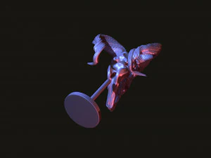 Printready goat skull 3d print model 3D Print Model