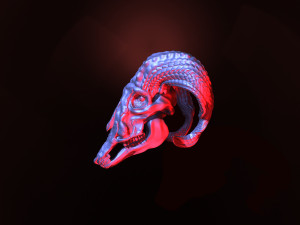 Printready goat skull 3d print model 3D 프린트 모델