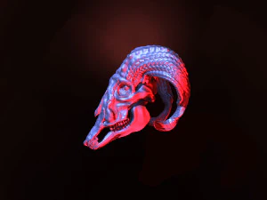 Printready goat skull 3d print model 3D Print Model