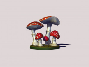 Printready mushroom amanita 3d print model 3D 打印模型