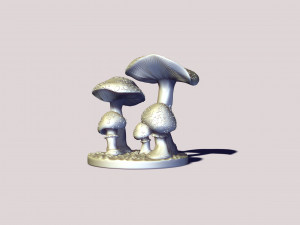 Printready mushroom amanita 3d print model Model Cetak 3D