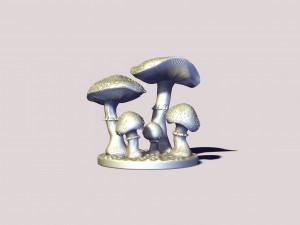 Printready mushroom amanita 3d print model Model Cetak 3D