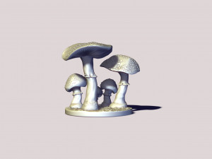 Printready mushroom amanita 3d print model Model Cetak 3D