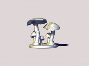 Printready mushroom amanita 3d print model Model Cetak 3D
