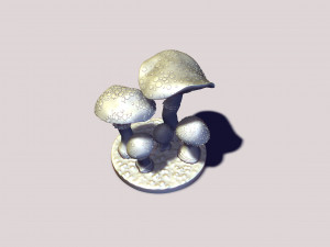 Printready mushroom amanita 3d print model Model Cetak 3D