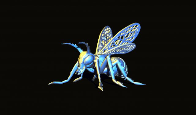 Wasp printready 3D Print Model .c4d .max .obj .3ds .fbx .stl .blend 