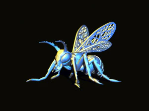 Cetakan tawon sudah siap Model Cetak 3D