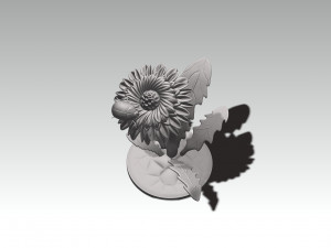 Printready ladybug and flower 3d print model Model do druku 3D