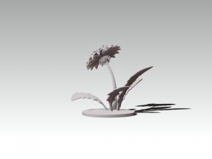 Printready ladybug and flower 3d print model Model do druku 3D