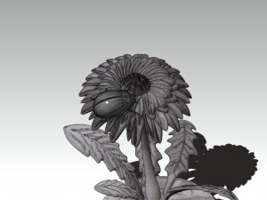 Printready ladybug and flower 3d print model Model do druku 3D