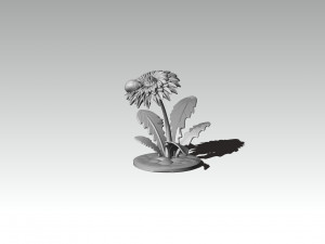 Printready ladybug and flower 3d print model Model do druku 3D
