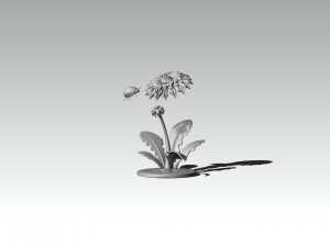 Printready ladybug and flower 3d print model Model do druku 3D