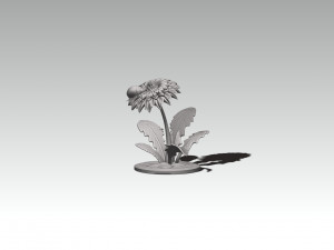 Printready ladybug and flower 3d print model Model do druku 3D