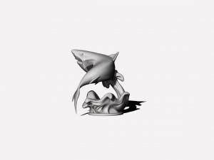 Printready shark 3D Print Model