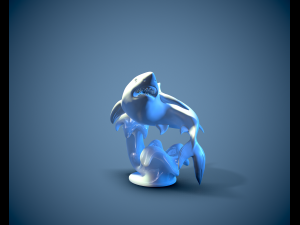Printready shark 3D Print Model