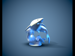 Printready shark 3D Print Model