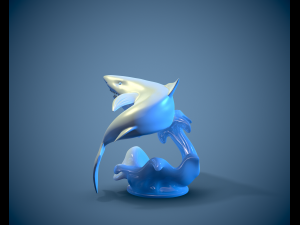 Printready shark 3D Print Model