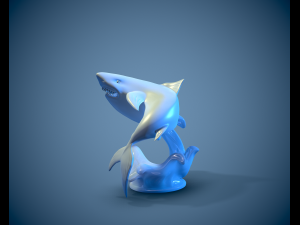 Printready shark 3D Print Model