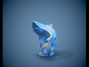 Printready shark 3D Print Model