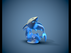 Printready shark 3D Print Model