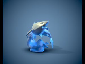 Printready shark 3D Print Model