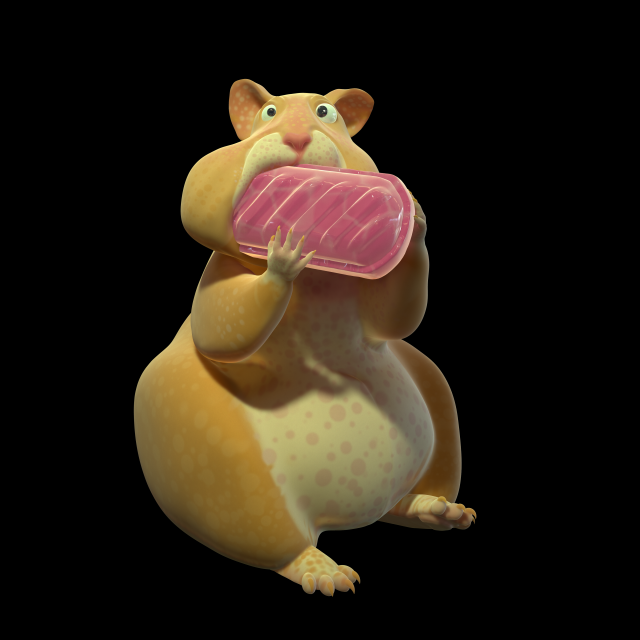 printready hamster 3d print model Modelo de Impressão 3D .c4d .max .obj .3ds .fbx .stl .blend 