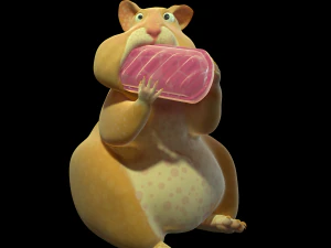 model cetak 3d hamster siap cetak Model Cetak 3D